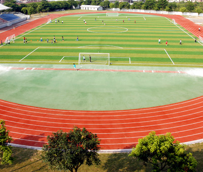 New Football Field and Plastic Track